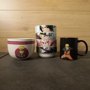 Naruto Ramen Ceramics Lot Ichiraku Anime (Stackable bowls, Ramen Bowl, Mug)